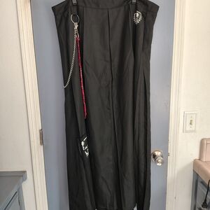 Hot Topic Black Maxi Skirt with Chain Detail